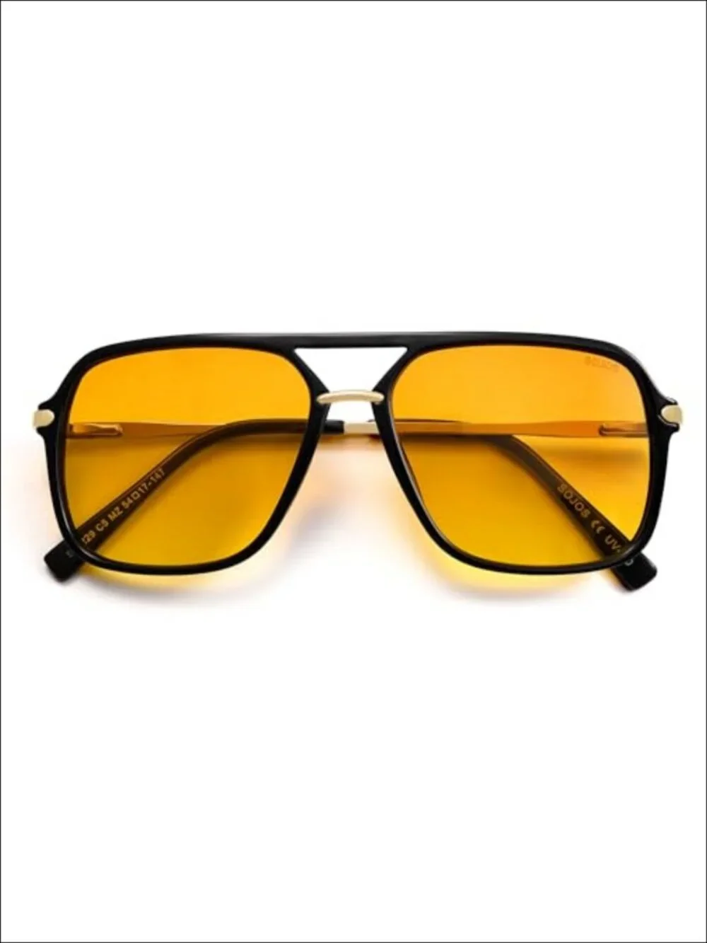 Polarized Aviator Sunglasses Square Double Bar UV400 Unisex Retro